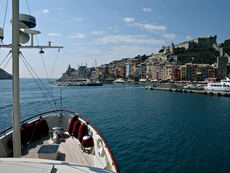 Blick aus dem Boot auf Portovenere