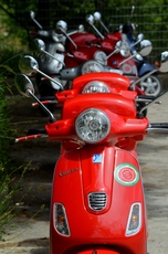 Vespas for our Vespa Tour in Italy