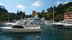 Impressive yachts in Portofino