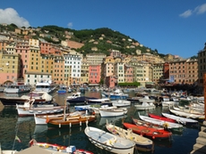 The idyllic harbor of Camogli in Italy