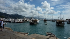 View at Santa Margherita´s port in Italy