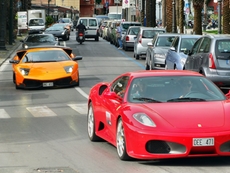 Super Sports Cars in Sestri Levante in Italy at the Pilgrim Tour 2014
