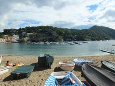 A warm day in late summer at the bay of silence in Sestri Levante