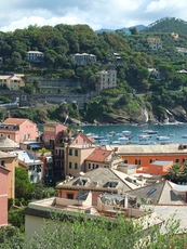 View from the Hotel dei Castelli in Sestri Levante at the sea