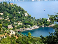 View of Portofino´s bay from a hiking trail